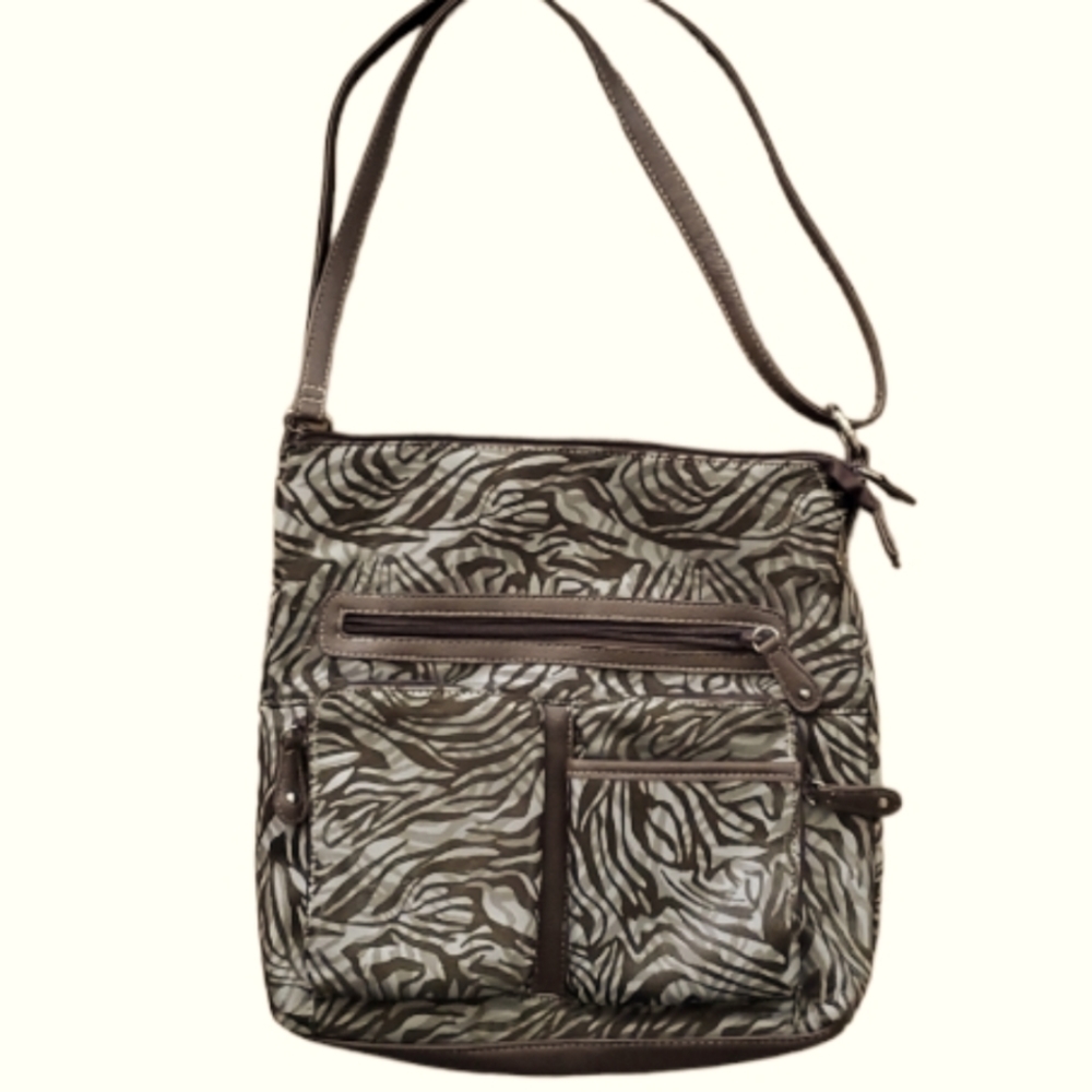 Kim Roger's Convertible Brown‎ Zebra Purse